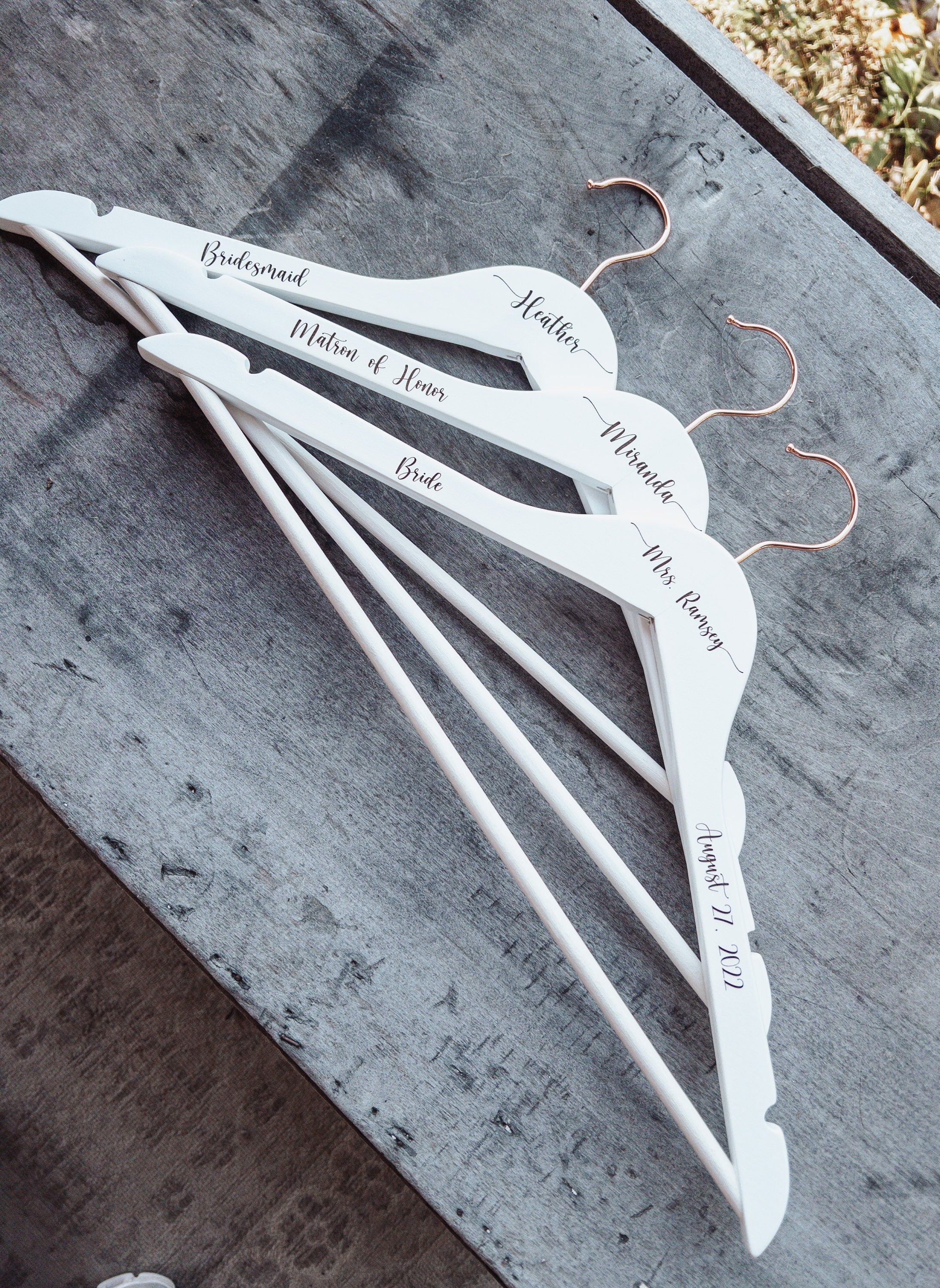 Custom Bridal Hanger, Wedding Gift, Bridesmaid Gifts, Maid of Honor, Wood Engraved Hanger, Flower Girl, Name Hanger