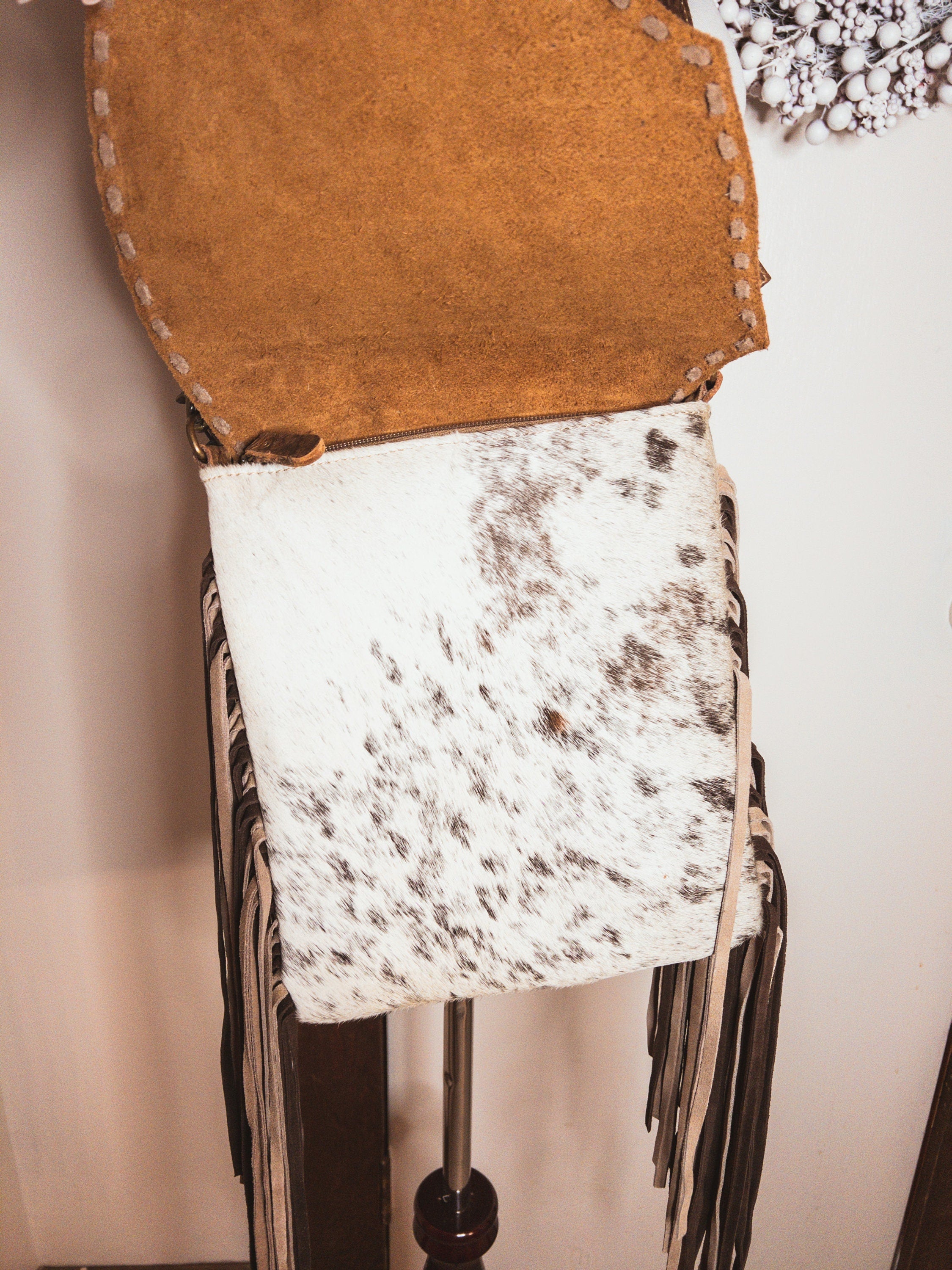 Custom Branded Concealed Carry Cowhide Crossbody Purse