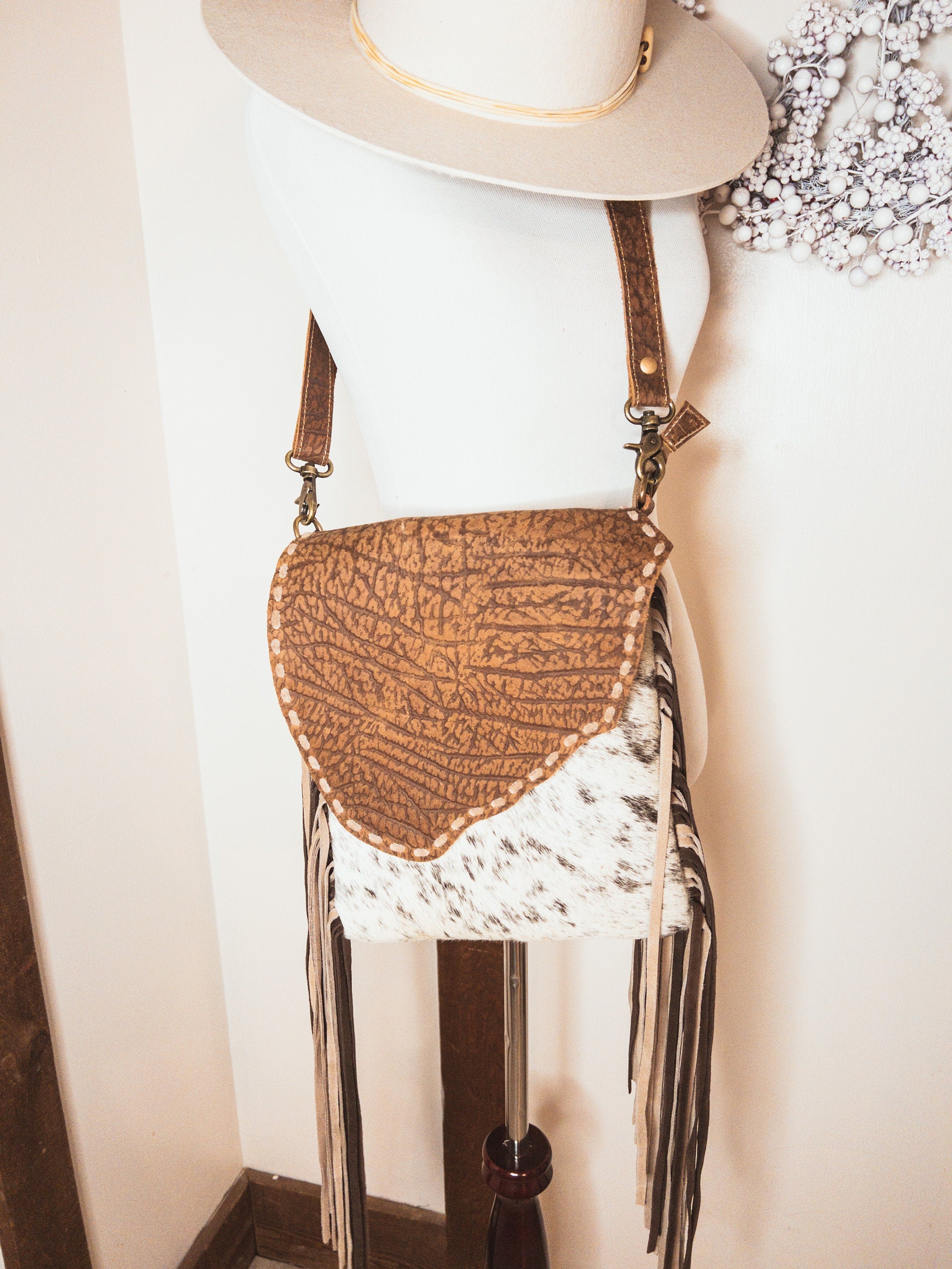 Custom Branded Concealed Carry Cowhide Crossbody Purse