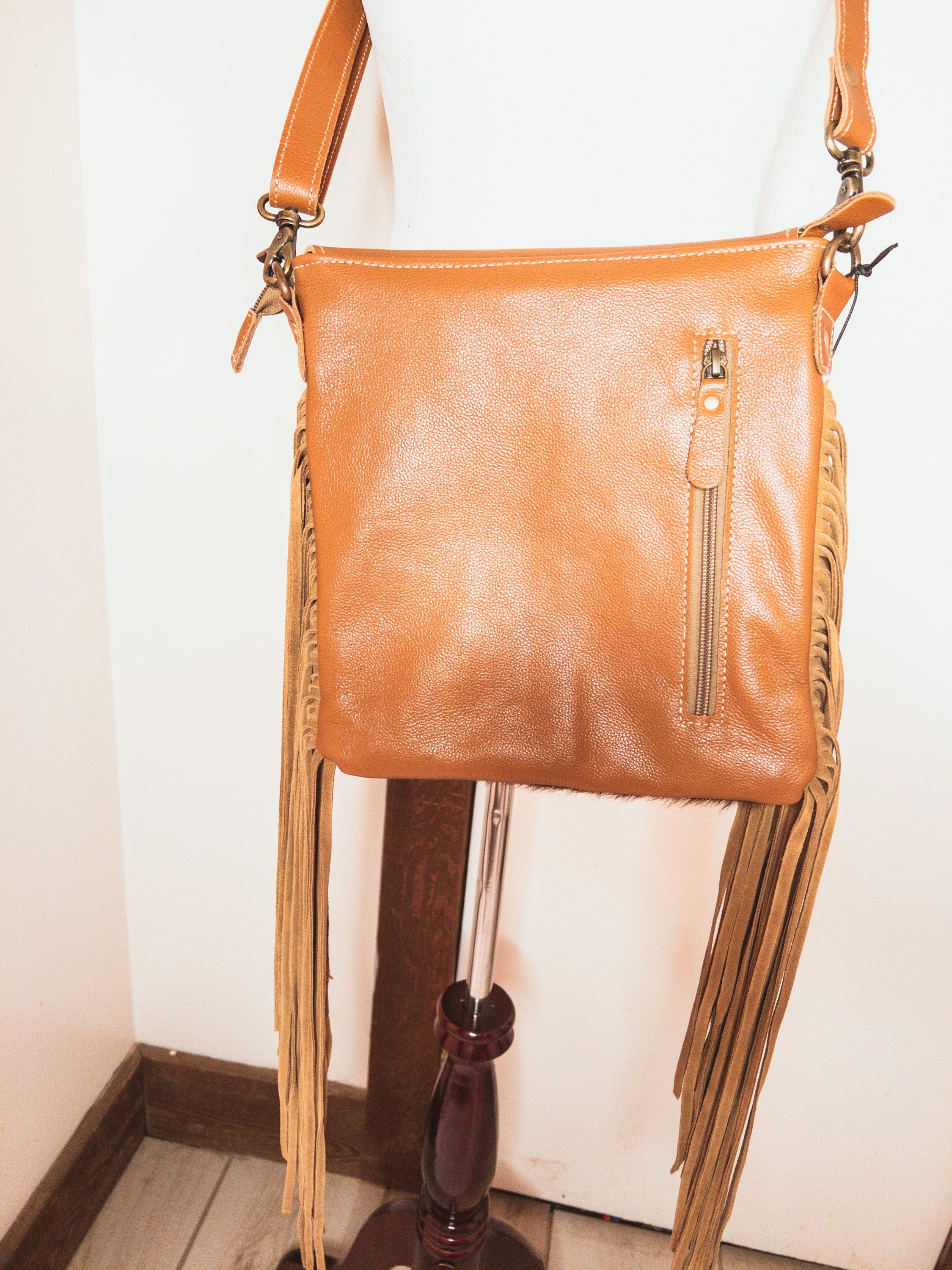 Custom Branded Tooled Leather Concealed Carry Cowhide Crossbody Purse Gifts for her Western Cowgirl Style