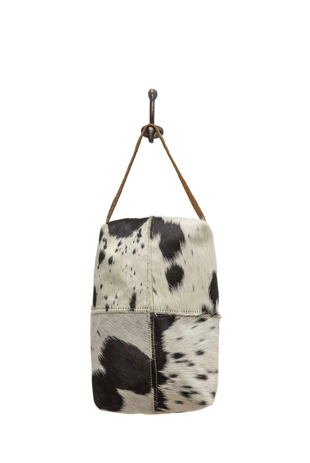 Custom Western Branded Cowhide Tooled Leather Cosmetic Shave Bag Initials Monogram Farm or Cow Brand Travel Shave Makeup Cow Print Gifts