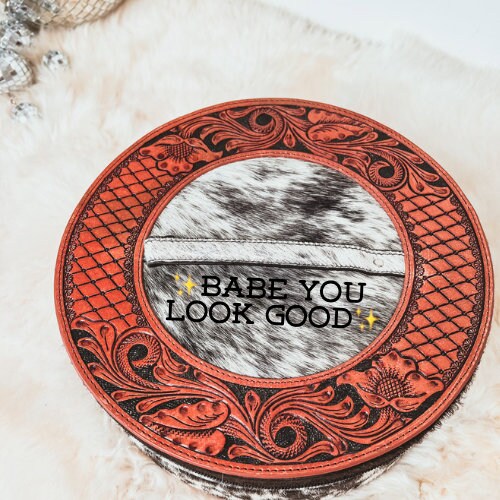 Custom Branded Cowhide Makeup Travel Carey Case Cow Print Gifts for Her