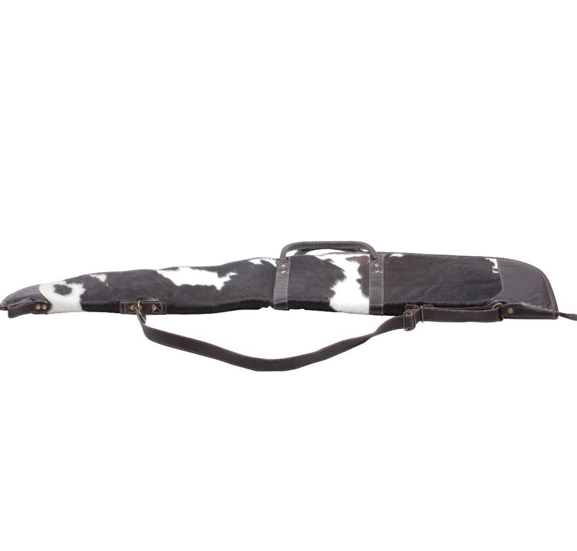 Custom Branded Cowhide Western Shotgun Rifle padded Case Farm Brand Cow Brand Initials Personalized Men’s Ladies Hunter Gift