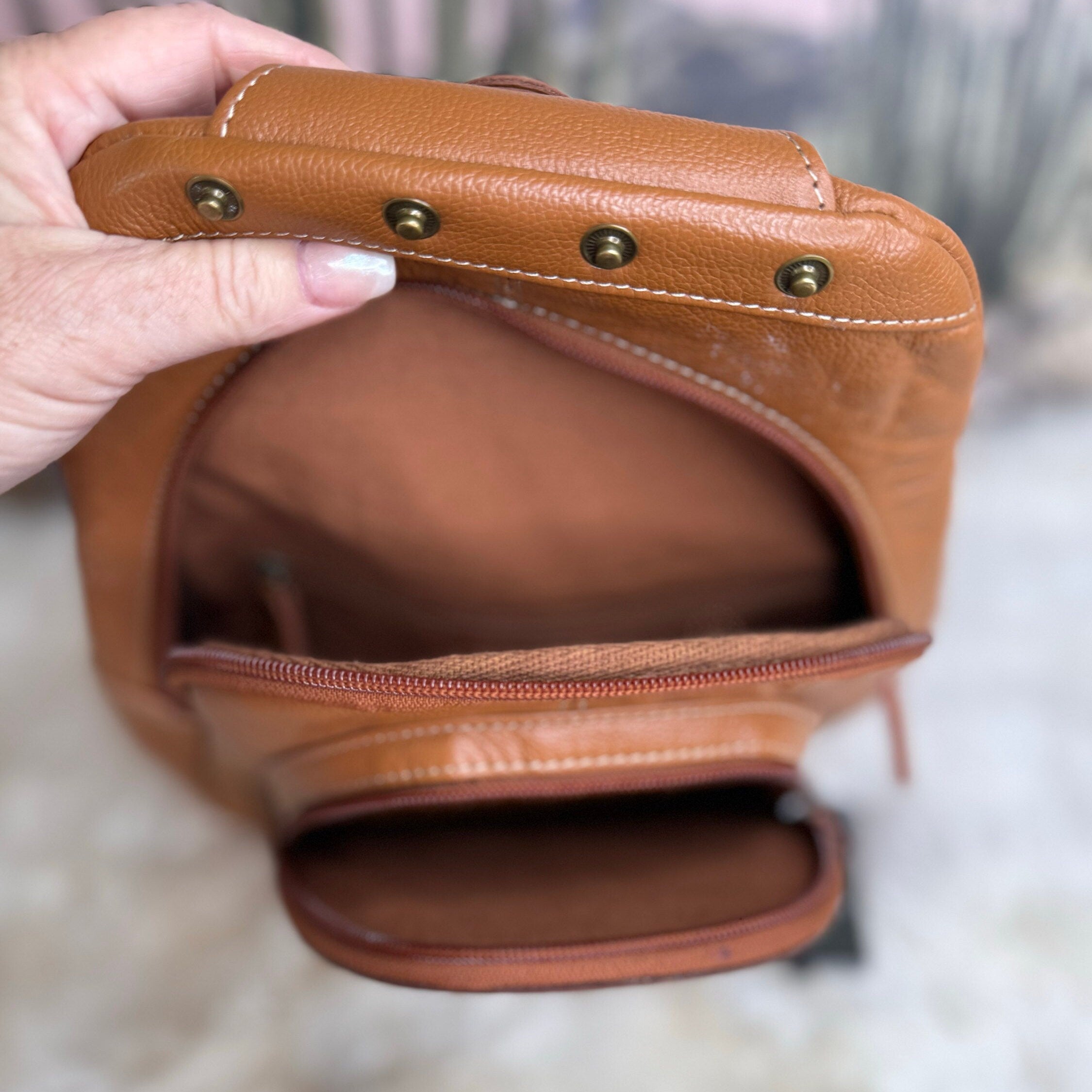 Custom Branded Aztec Cowhide Tooled Leather Sling Bag, Crossbody Bag, Small Purse, Farm Brand, Name, Initials, Personalized Gift