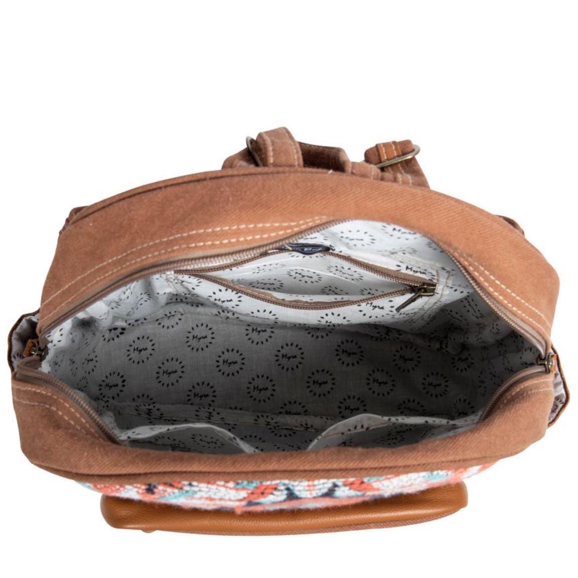 Free Spirit Aztec & Cowhide Concealed Carry Backpack, Custom Branded with your Name, Initials, Monogram, Farm Logo, or Cattle Brand