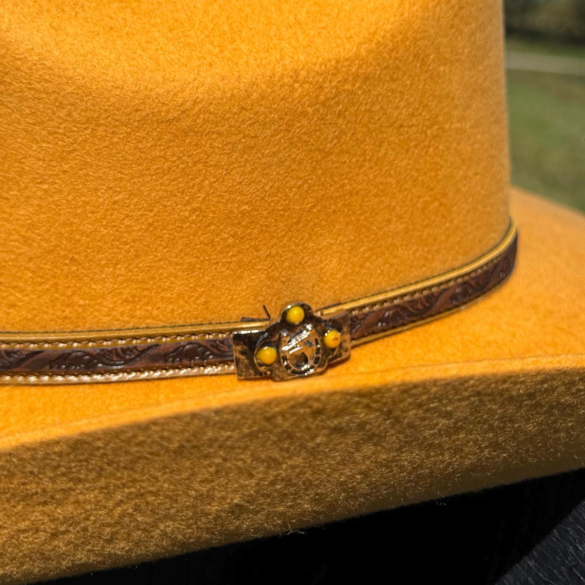 Western Cattleman style Wool Hat in Mustard Cowboy Hat Cowgirl Hat