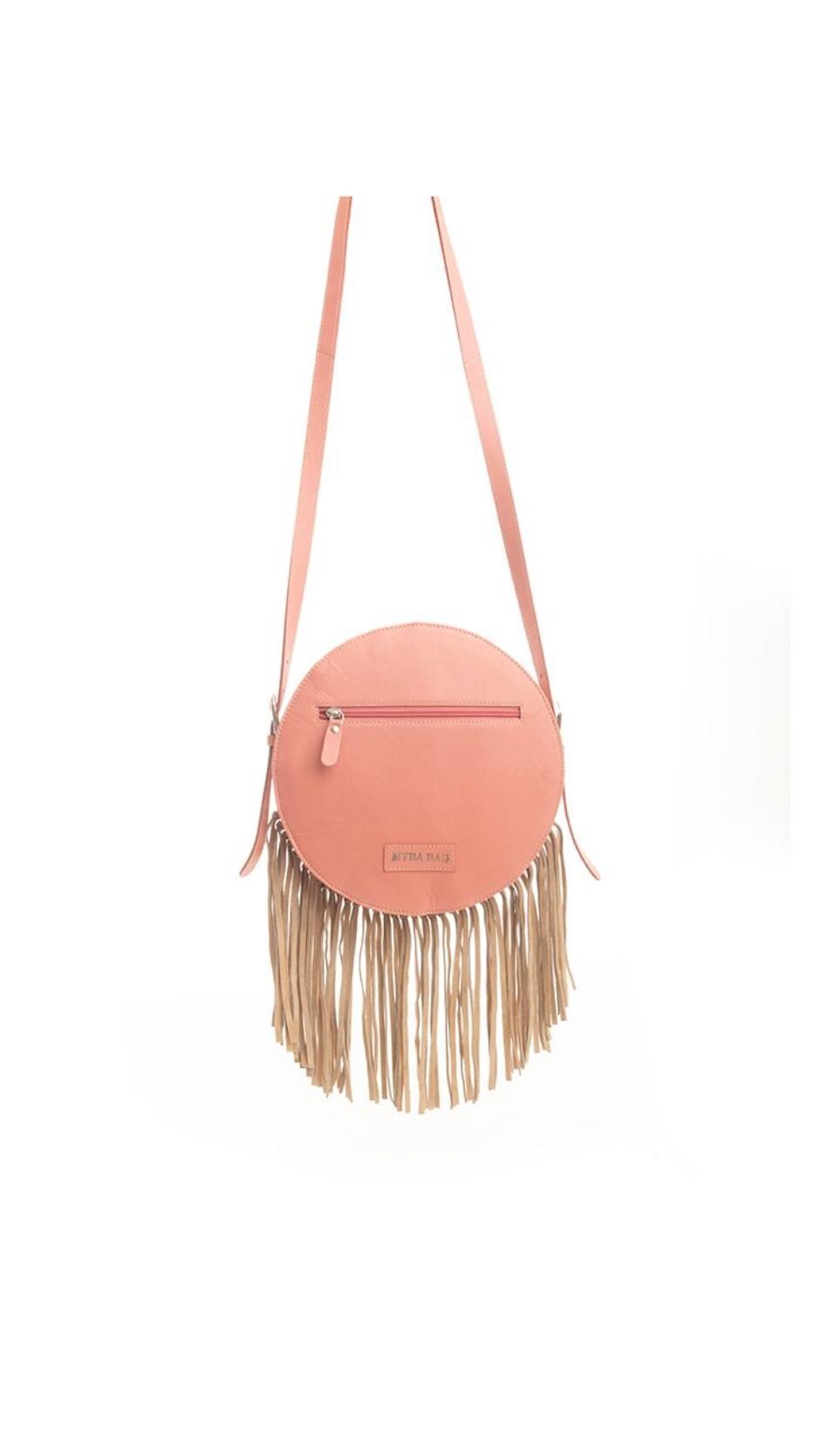 Custom Branded Cowhide & Pink Tooled Leather Western Round Canteen Style Crossbody Purse We add your farm brand, initials or logo!