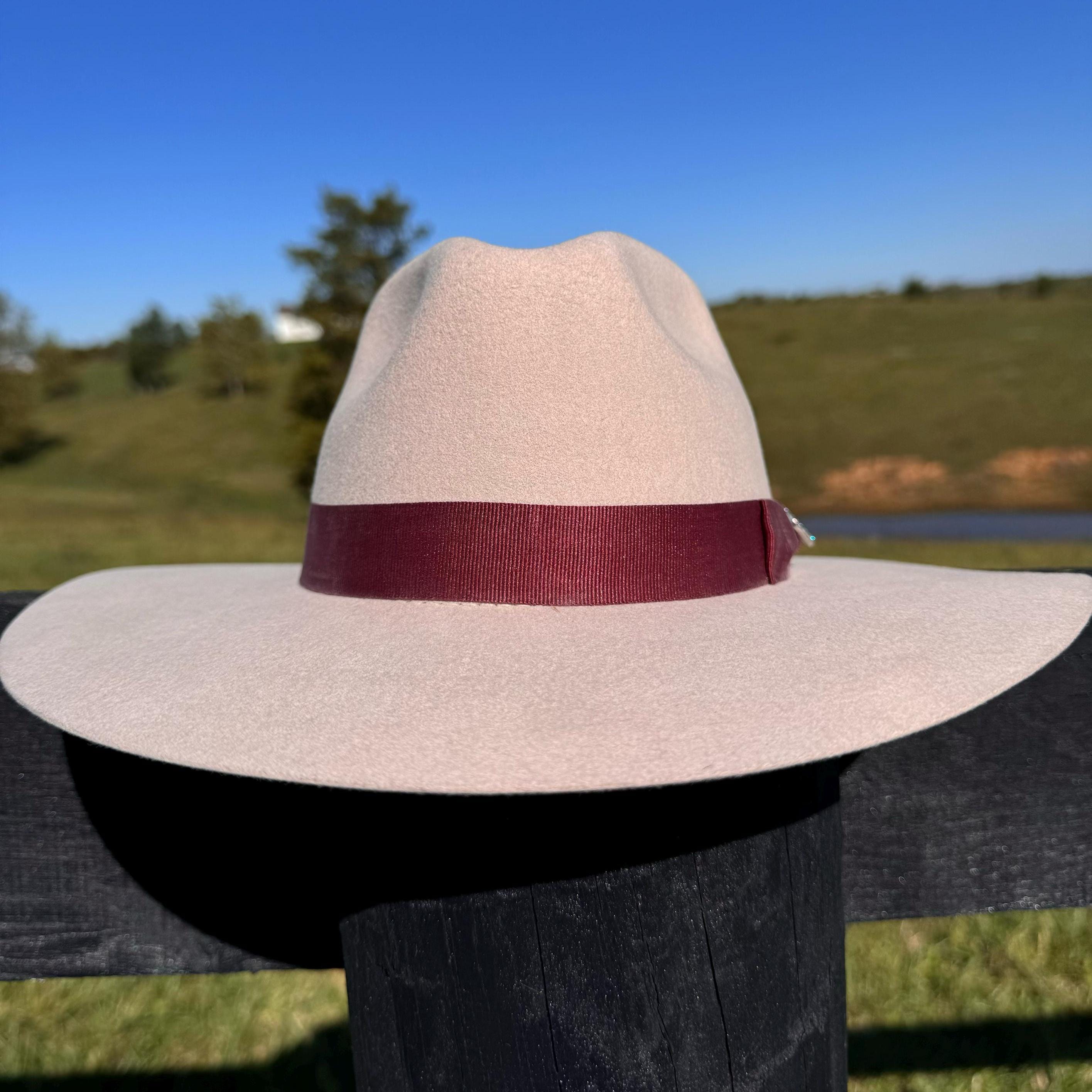 Western Fedora Style Flat Brim Buckskin Felt Hat Little Cowgirl Hat Hat Blank Childrens Hat