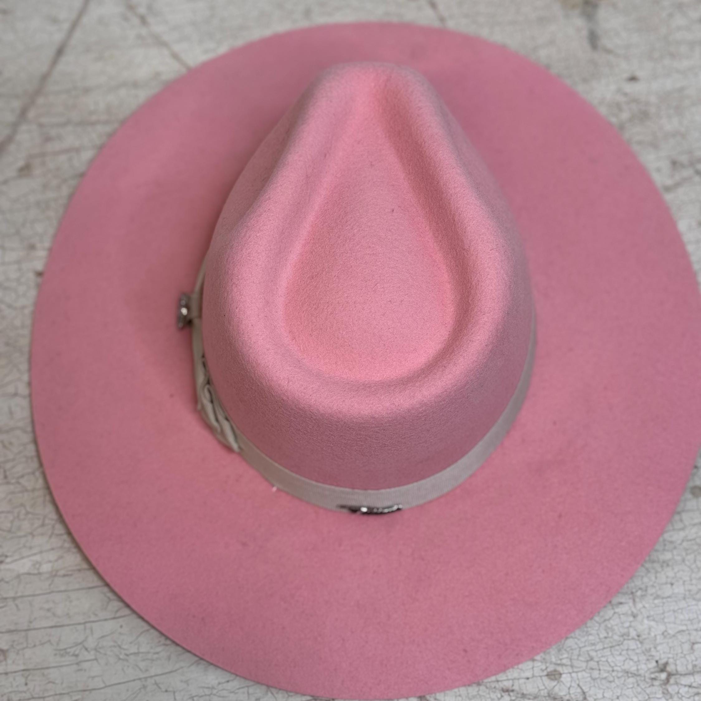 Customizable Youth Fedora Hat for Kids Childrens Cowboy Hat Cowgirl Hat Pink Cowgirl Hat Little girls Fire Branded Hat We add your Initials