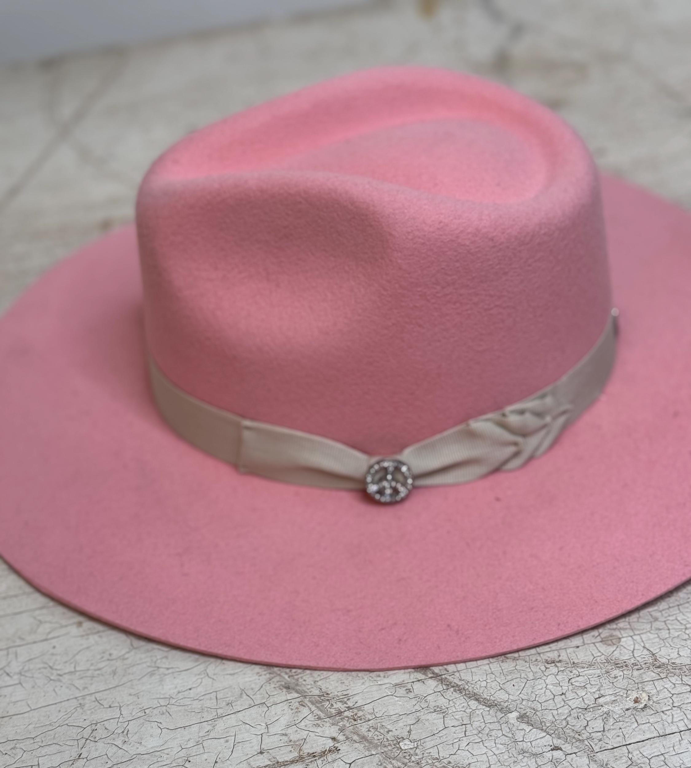 Customizable Youth Fedora Hat for Kids Childrens Cowboy Hat Cowgirl Hat Pink Cowgirl Hat Little girls Fire Branded Hat We add your Initials