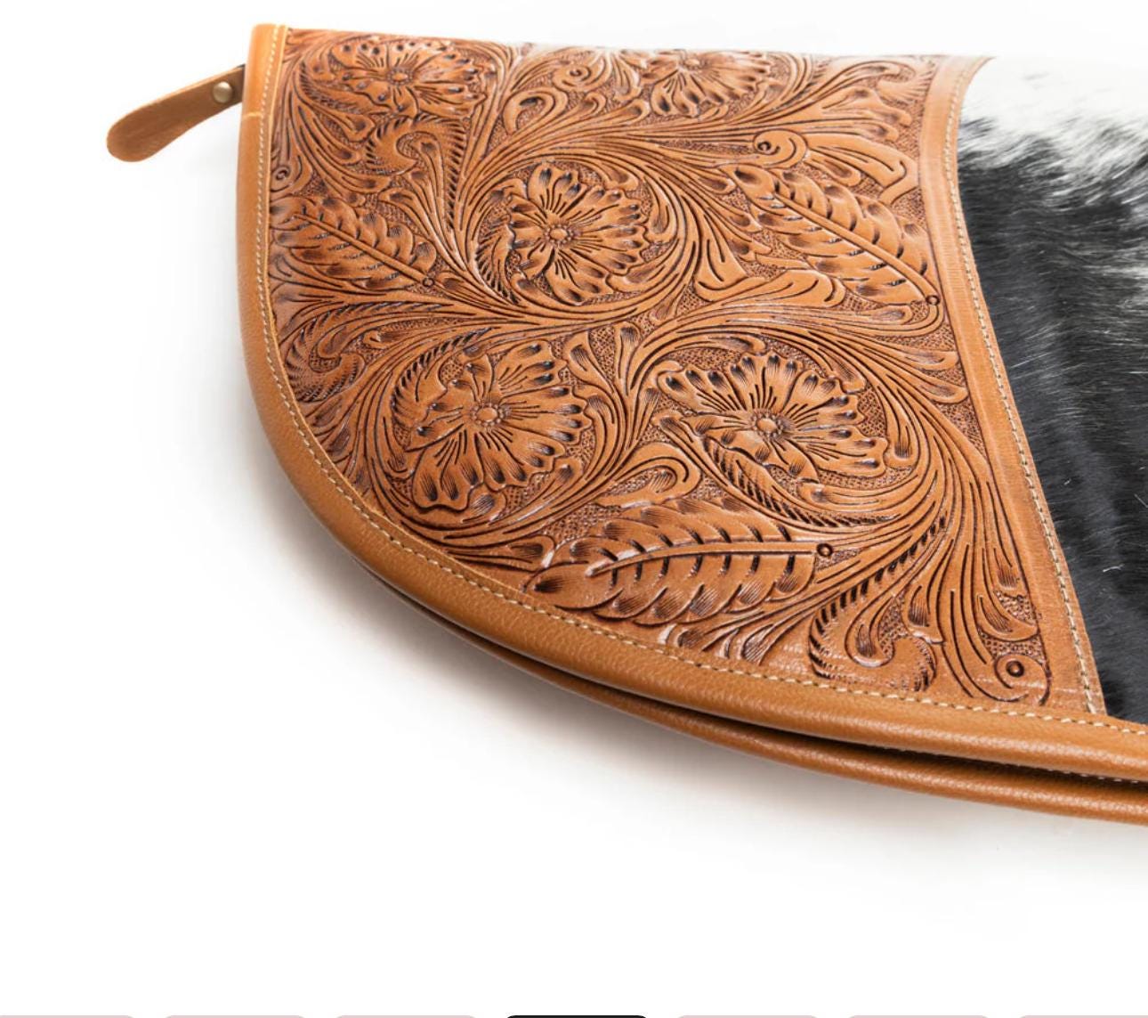 Custom Branded Cowhide & Tooled Leather Western Shotgun/Rifle padded Case Farm Brand Cow Brand Initials Personalized Men’s Women's Gift