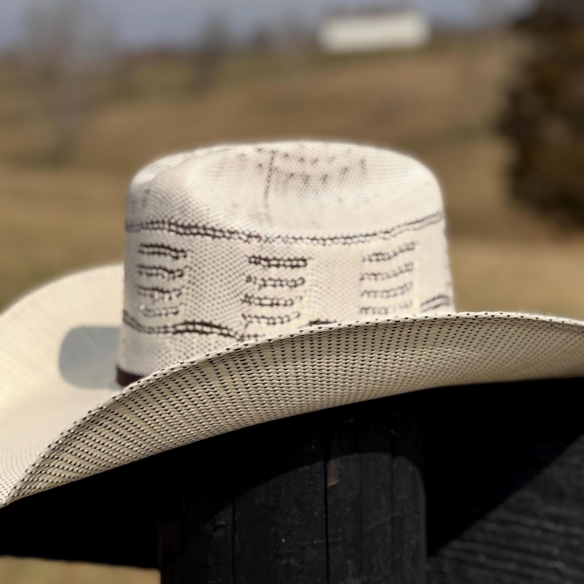 Natural Straw Cowboy Hat with black band, Cowgirl Hat, Custom Hat, Cattleman Style, Turned up Brim Mens Hat Women's Hat Summer Hat