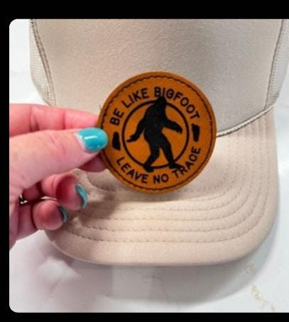 Personalized Leather Hat Patch | Your Logo, Brand, or Design | Easy Iron-On Custom Gift
