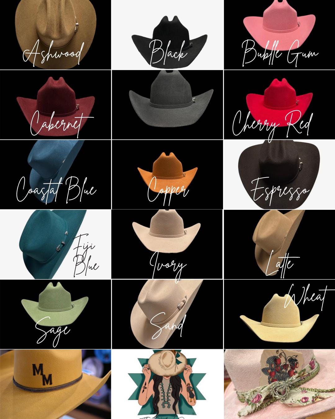 Premium Wool Cattleman Cowboy Hat | Structured Western Hat | Classic Cowgirl Style