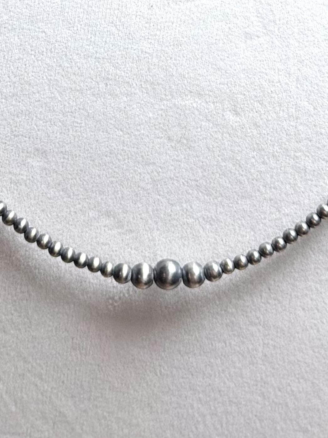 Sterling Silver Graduated Pearl Necklace
