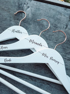 Custom Bridal Hanger, Wedding Gift, Bridesmaid Gifts, Maid of Honor, Wood Engraved Hanger, Flower Girl, Name Hanger