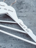 Custom Bridal Hanger, Wedding Gift, Bridesmaid Gifts, Maid of Honor, Wood Engraved Hanger, Flower Girl, Name Hanger