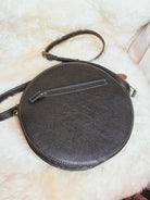 Custom branded cowhide Round Western Tooled Leather Crossbody bag