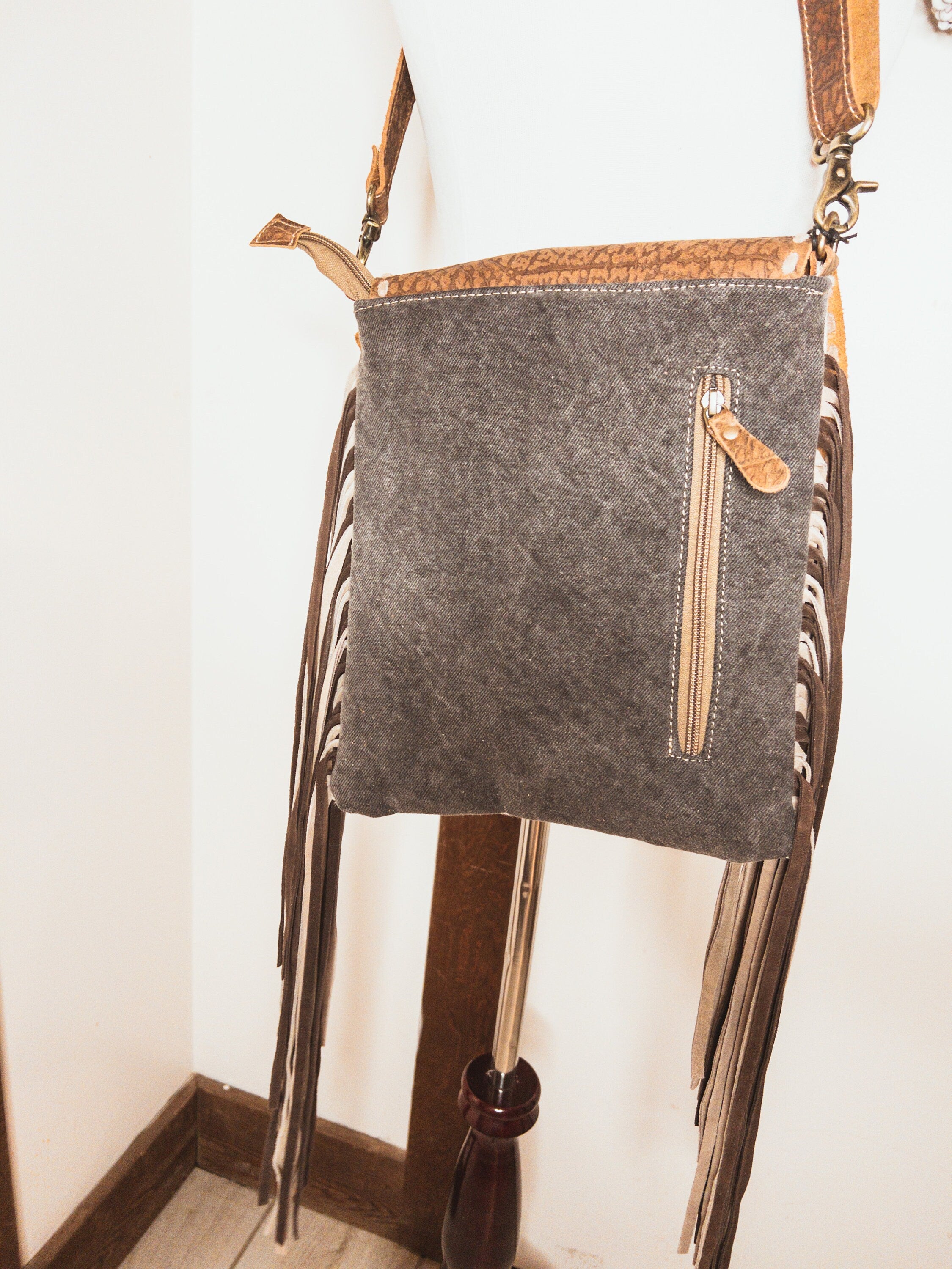 Custom Branded Concealed Carry Cowhide Crossbody Purse