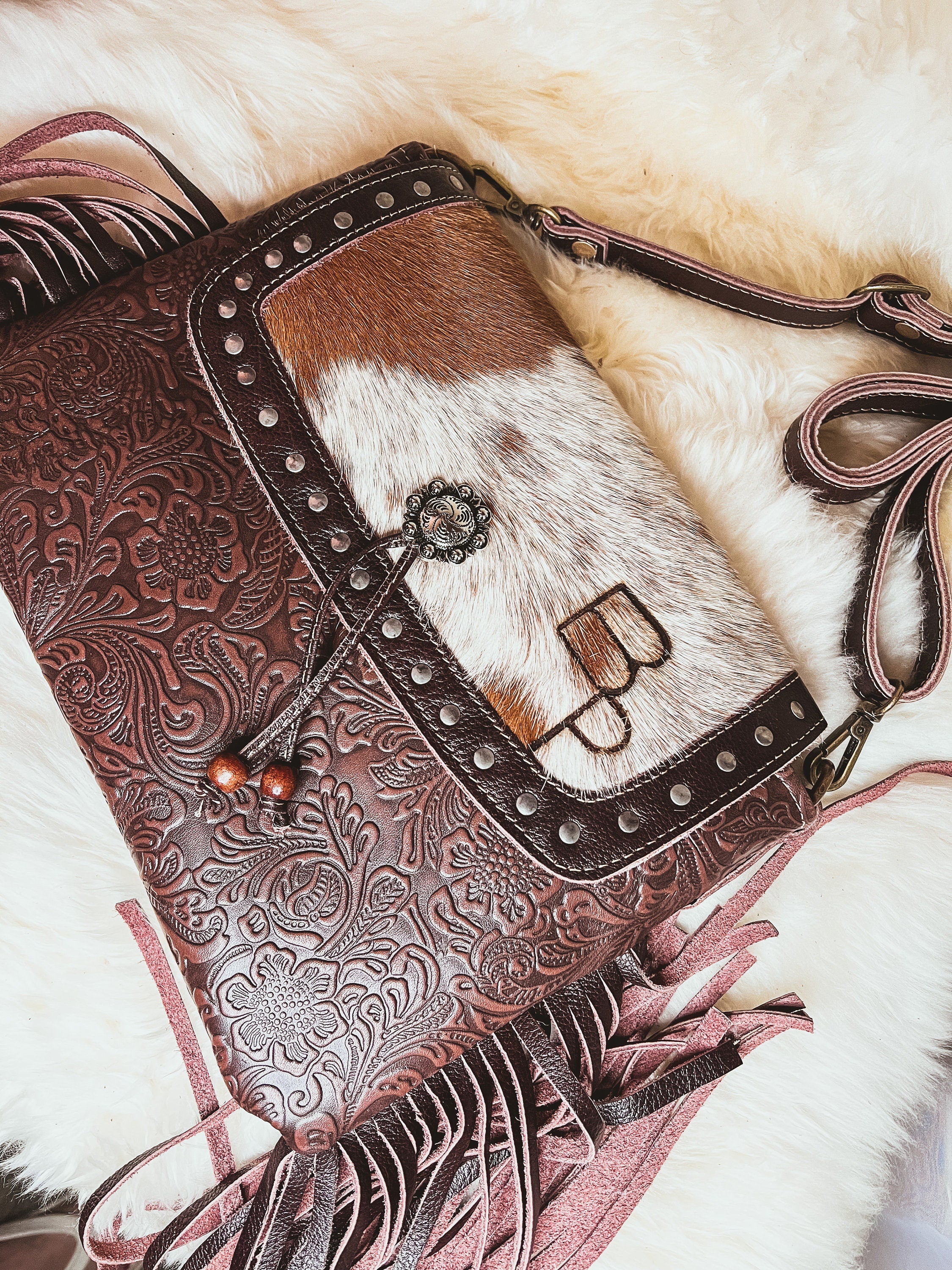 Custom Branded Concealed Carry Cowhide Crossbody Purse