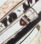 Custom Farm Brand Name/Initials/Monogram Cowhide Western Leather Belt with silver buckle and tip