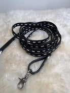 Leather Stitch Style continuous long Horse Reins Turquoise or White Stitch Horse Tack