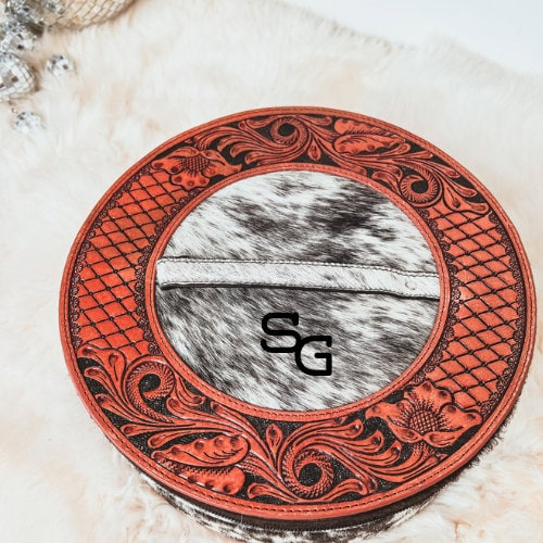 Custom Branded Cowhide Makeup Travel Carey Case Cow Print Gifts for Her