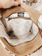 Cowhide & Aztec Neutral Conealed Carry Back Pack Custom Branded with your Farm/Cow Brand Logo Initials or Monogram