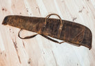 Custom Branded Distressed Leather Shotgun Rifle padded Case Farm Brand Cow Brand Initials Personalized Men’s Ladies Hunter Gift