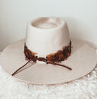 Retro Look Western Style Feather Hat Band with genuine Turquoise Stone Cowboy Hat Band, Cowgirl Hat Band