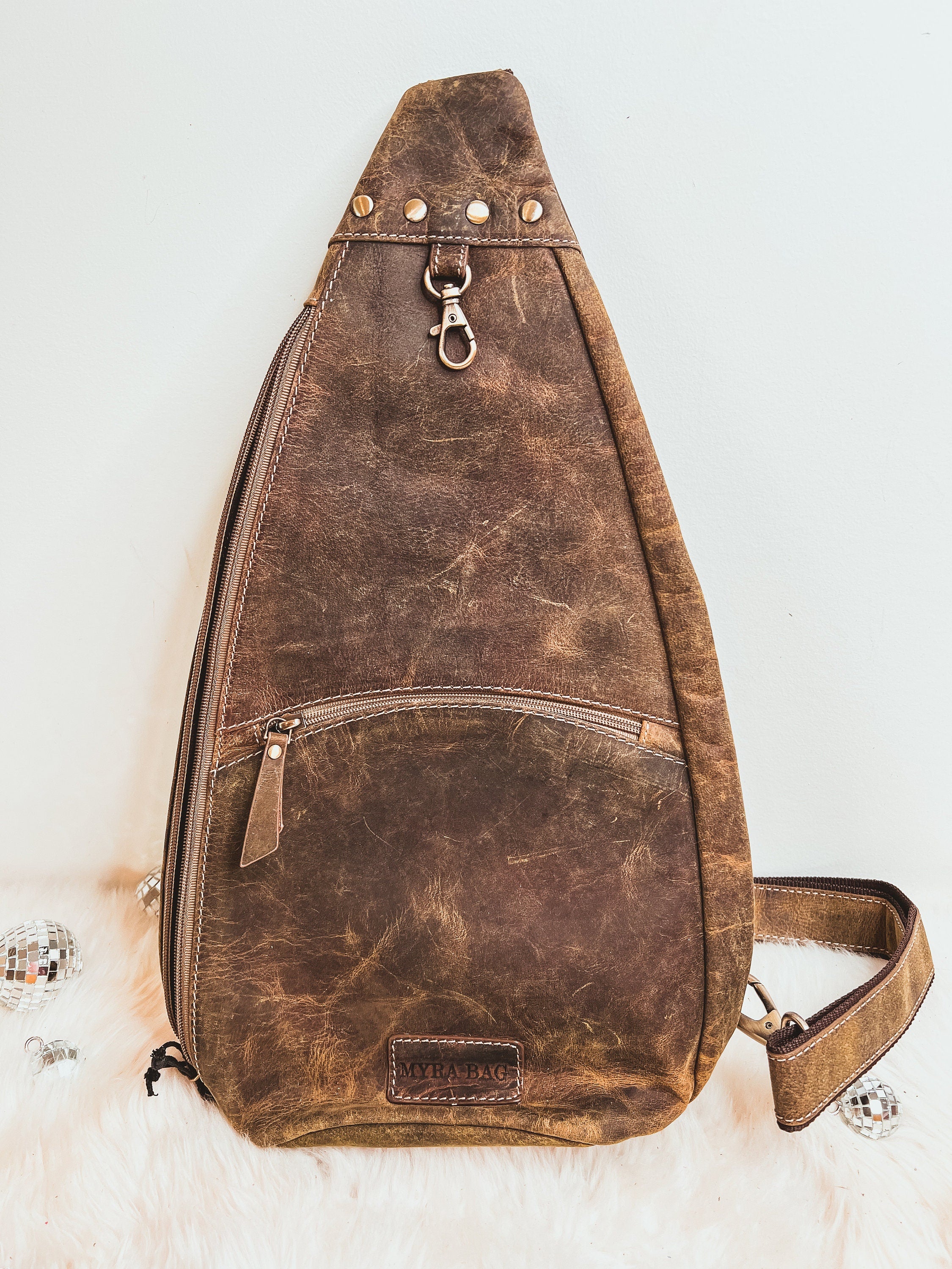 Concealed Carry Custom Branded Distressed Leather Crossbody Bum Bag Purse with your Initials Monogram Name Farm or Cow Brand