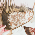 Custom Branded Cowhide Western Gun Pistol Case 11 inch or 15 inch Farm Brand Cow Brand Initials Personalized Gift Mens Ladies Gift Hunter