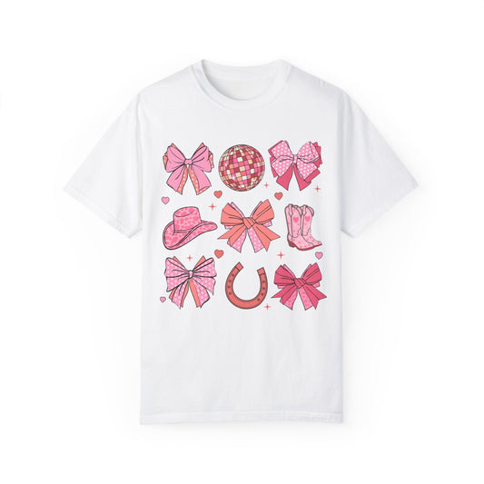 Coquette Cowgirl, Western T-shirt, Western coquette, Cowgirl boots, Boots with bows,Coquette Era ,Pink Bow,AestheticT-shirt