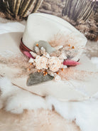 Custom Wedding Bridal Cowgirl Hat, Boho, Western, Floral, Lace, Flower Decorated Charlie 1 Horse Hat