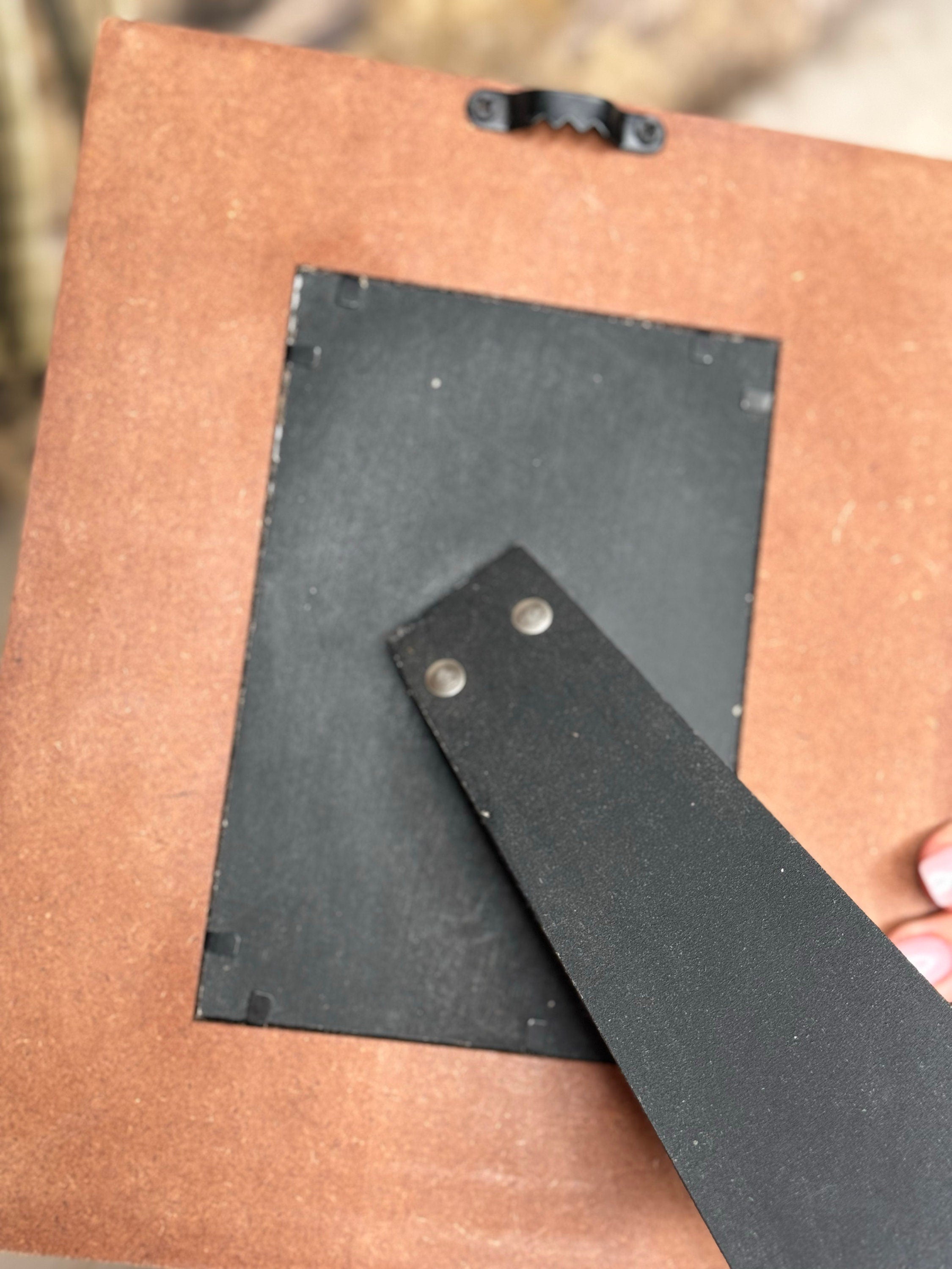 Turquoise Tooled Leather Photo Frame Western Cowgirl Cowboy Wedding, Christmas, Graduation Gift Bridal Shower New Baby Mothers Fathers Day