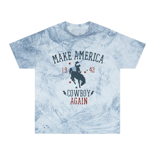 Make America Cowboy Again Comfort Color Unisex T-Shirt, USA tee, Cowboy Tee, Fourth of July