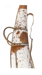 Custom Branded Distressed & Cowhide Leather Shotgun Rifle padded Case Farm Brand Cow Brand Initials Personalized Men’s Ladies Hunter Gift