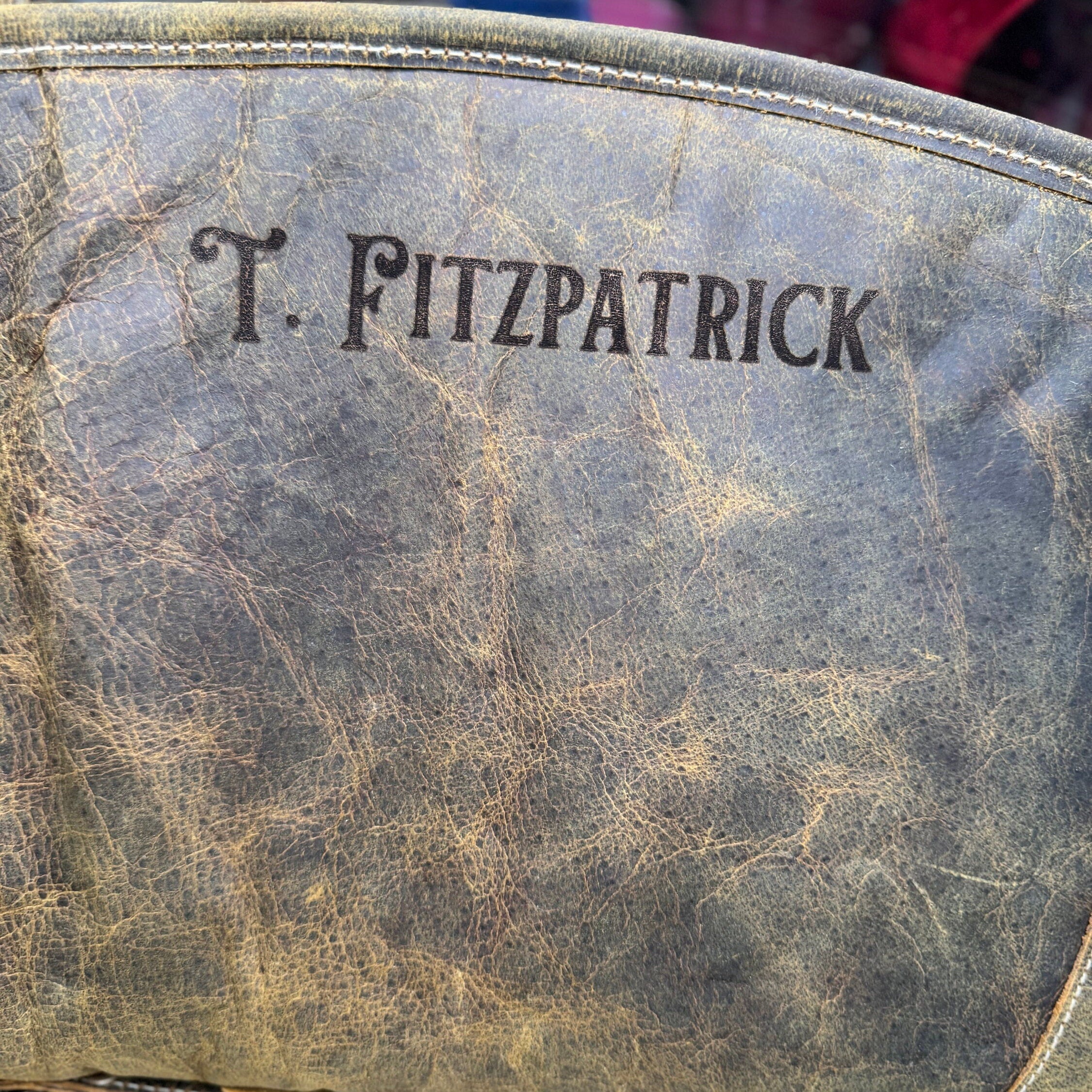 Custom Branded Distressed Leather Shotgun Rifle padded Case Farm Brand Cow Brand Initials Personalized Men’s Ladies Hunter Gift