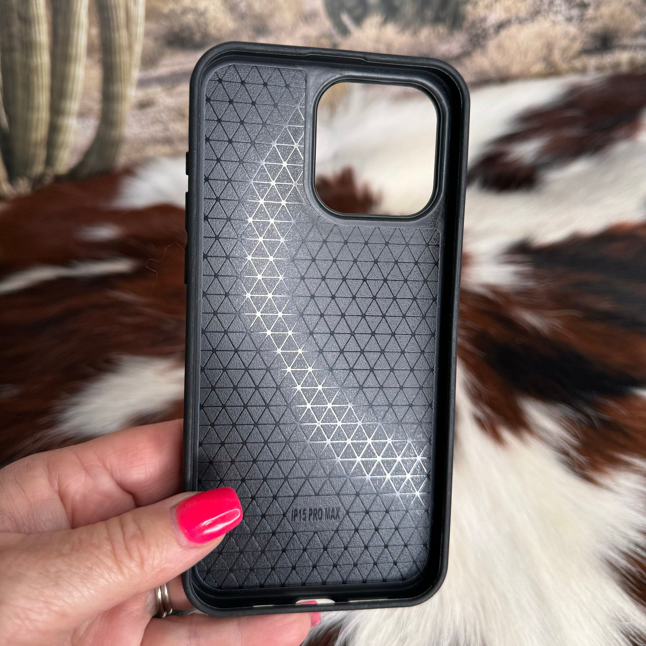 Turquoise Tooled Leather Western Phone Case, Phone Accessory, Phone cover for iPhone 15