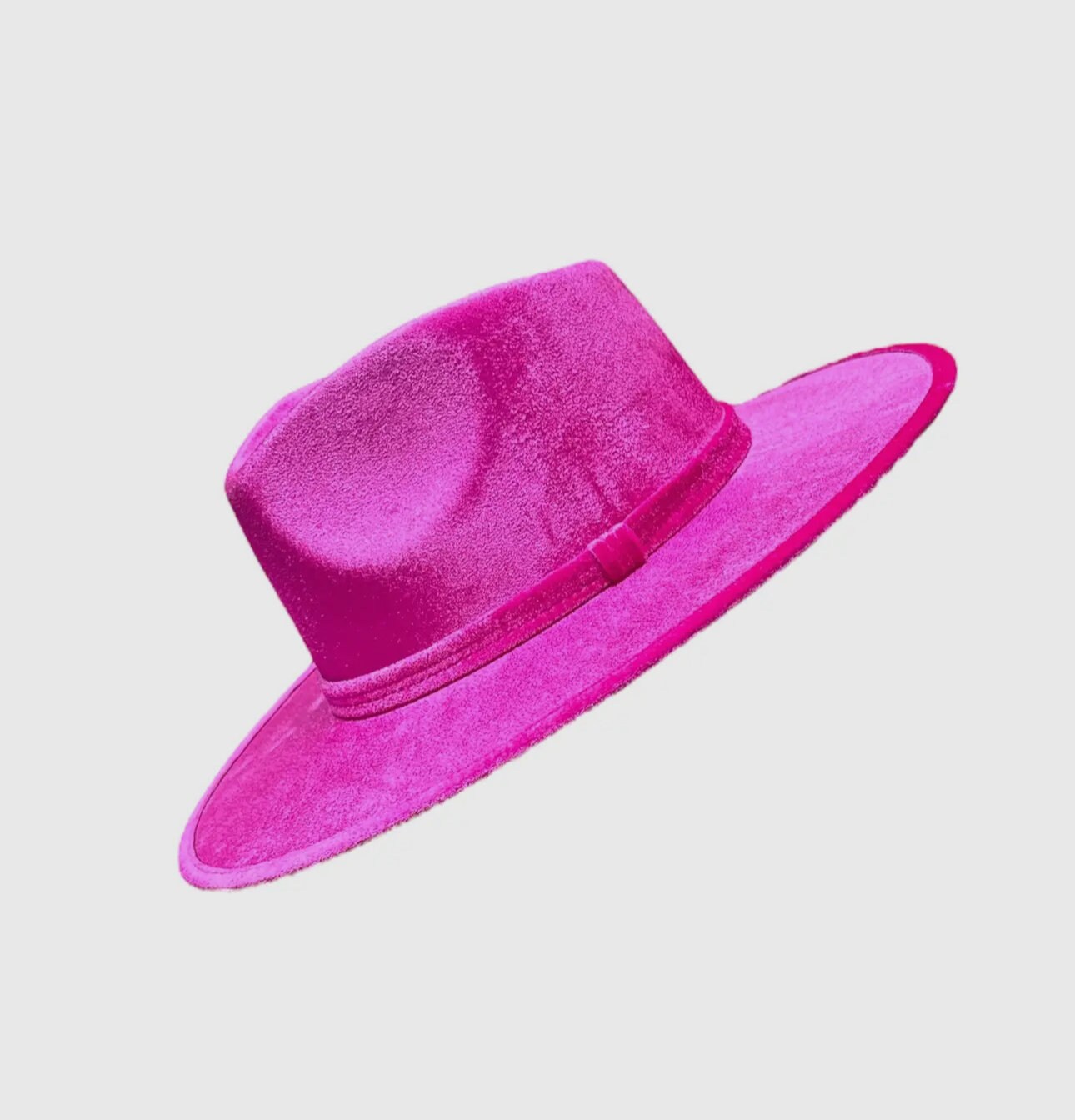 Velour Tear Drop Fedora Style Cowgirl Hat Cowboy Hat Blank for Hat Making or Decorating Pink, Green, Blue, Red, White or Burgundy