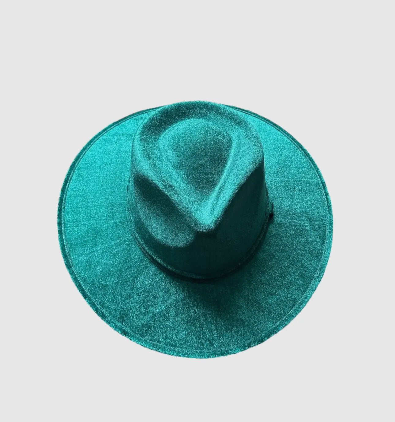 Velour Tear Drop Fedora Style Cowgirl Hat Cowboy Hat Blank for Hat Making or Decorating Pink, Green, Blue, Red, White or Burgundy