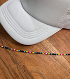 Black Serape Colors Seed Bead Trucker Hat Chain Purple Hat Chain Western Trucker Hat Chain Decorate Your Own Trucker Hat Baseball Hat