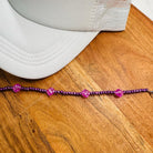 Purple Bead Trucker Hat Chain with Purple Dice Western Trucker Hat Chain Decorate Your Own Trucker Hat Baseball Hat