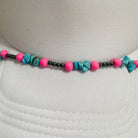 Turquoise Pink & Black Pearl Trucker Hat Chain Western Trucker Hat Chain Decorate Your Own Trucker Hat Baseball Hat