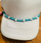Turquoise with Dice Trucker Hat Chain Western Trucker Hat Chain Decorate Your Own Trucker Hat