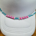 Howdy Honey Turquoise & Pink Trucker Hat Chain Western Trucker Hat Chain Decorate Your Own Trucker Hat Baseball Hat