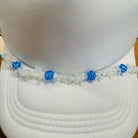 Moon Stone Chips & Blue Dice Trucker Hat Chain Western Trucker Hat Chain Decorate Your Own Trucker Hat Baseball Hat
