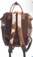 Sunflower Turquoise & Tooled Leather Cowhide Western Style Diaper Bag, Backpack Diaper Bag, Large Diaper Bag, New Mom Gift, Baby Shower Gift