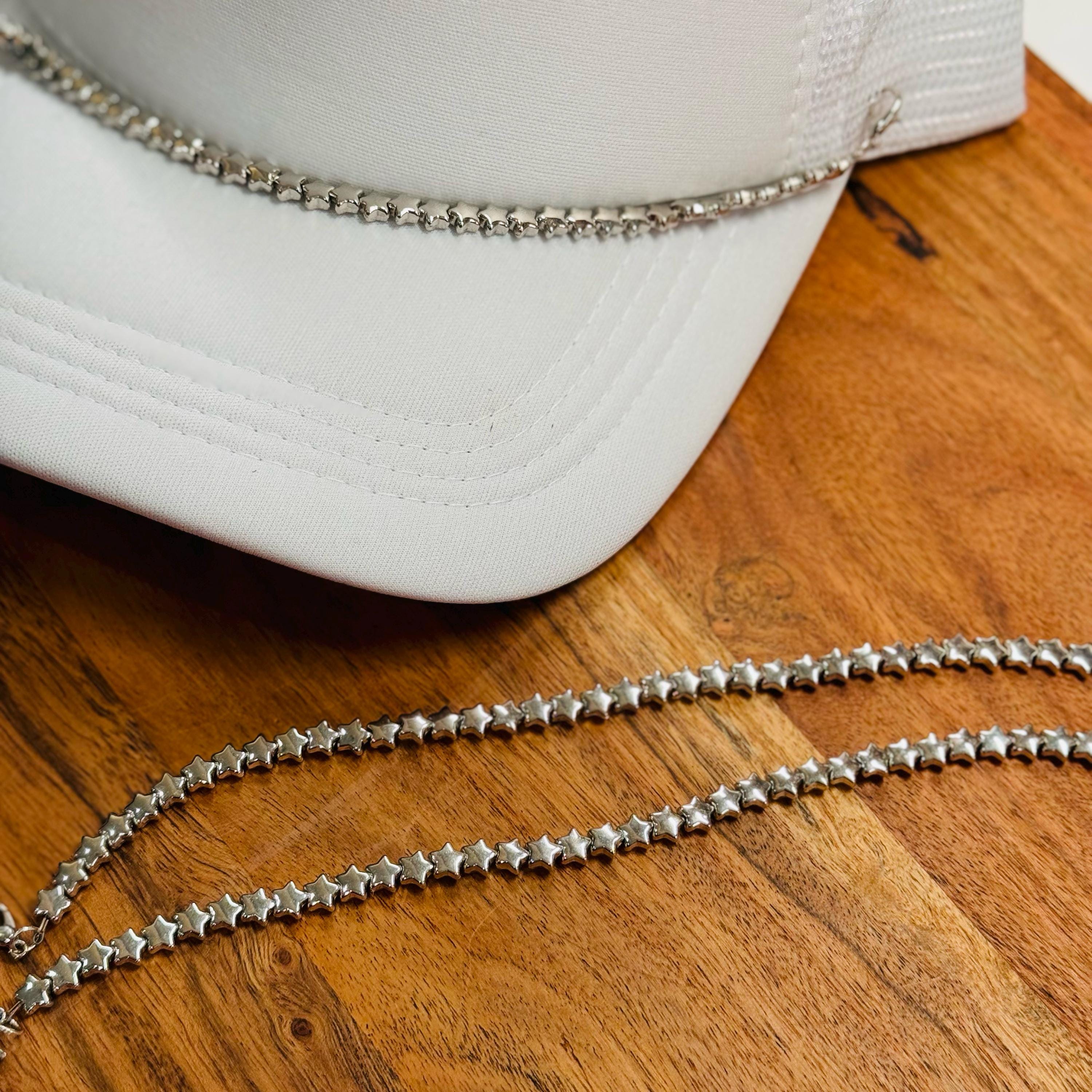 Silver Stars Hat Chain Trucker Hat Chain Western Trucker Hat Chain Decorate Your Own Trucker Hat Baseball Hat