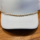 Gold Paperclip chain with Pearl Strand Chain Trucker Hat Chain Western Trucker Hat Chain Decorate Your Own Trucker Hat